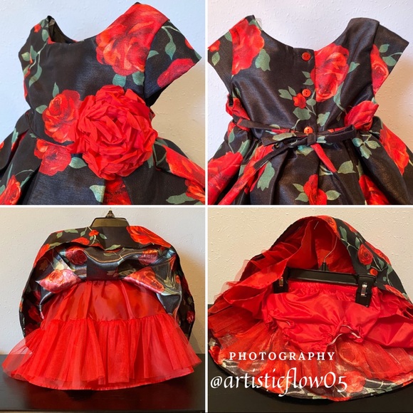 Be My Valentine Sweet Heart Rose Dress 2 piece - Picture 6 of 10